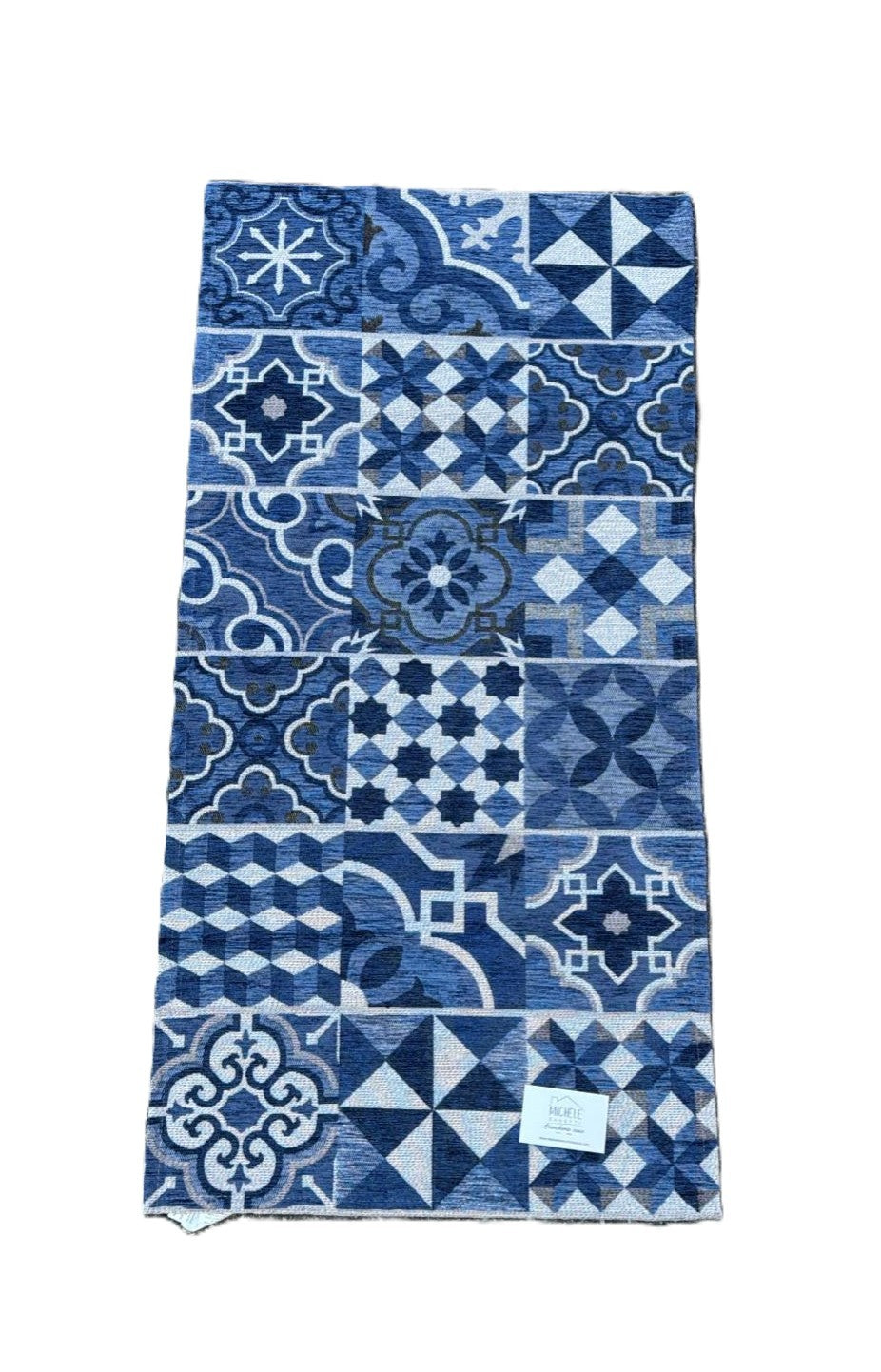 Tappeto in ciniglia con base antiscivolo serie Cementine