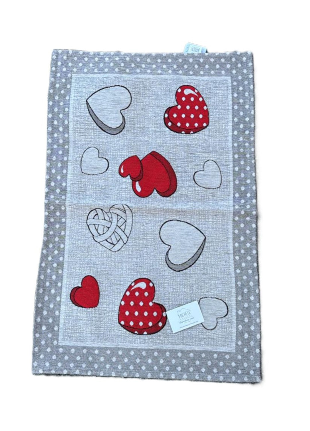 Tappeto in ciniglia con base antiscivolo serie Valentine per la cucina