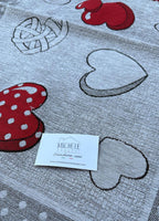 Tappeto in ciniglia con base antiscivolo serie Valentine per la cucina