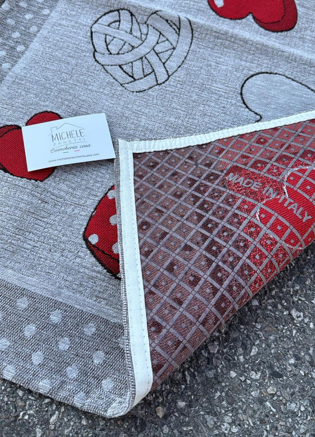 Tappeto in ciniglia con base antiscivolo serie Valentine per la cucina