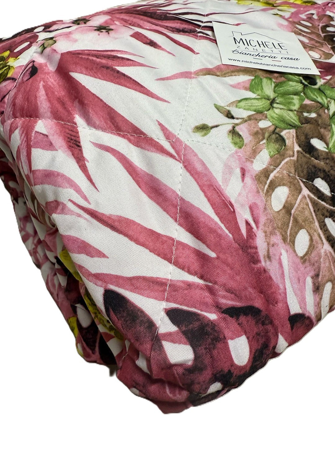 Trapuntino matrimoniale double face in morbida microfibra, fantasia Armonia