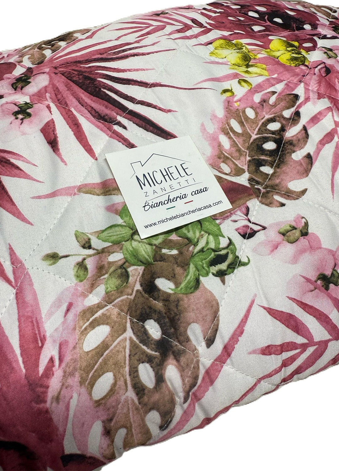 Trapuntino matrimoniale double face in morbida microfibra, fantasia Armonia