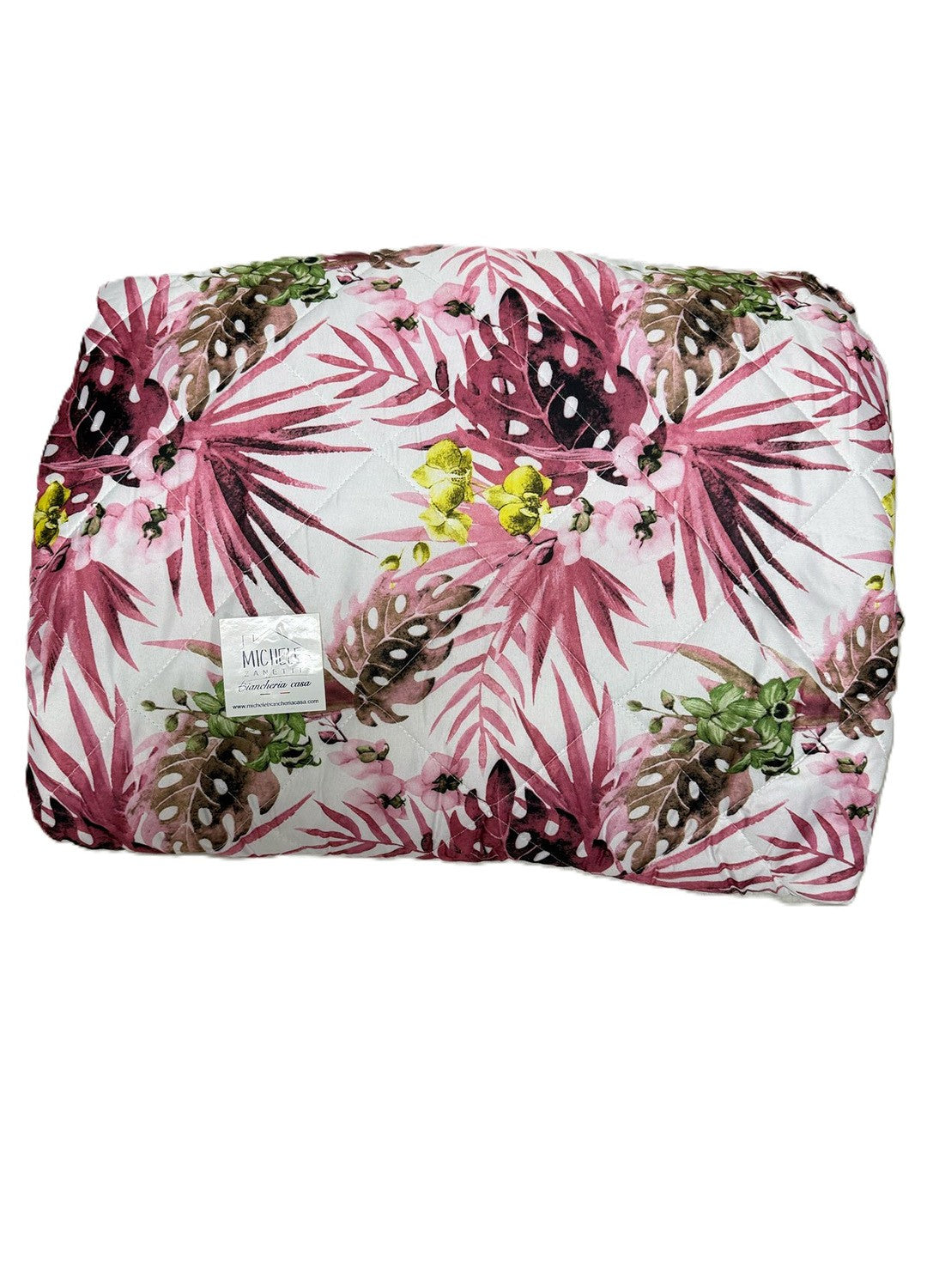 Trapuntino matrimoniale double face in morbida microfibra, fantasia Armonia