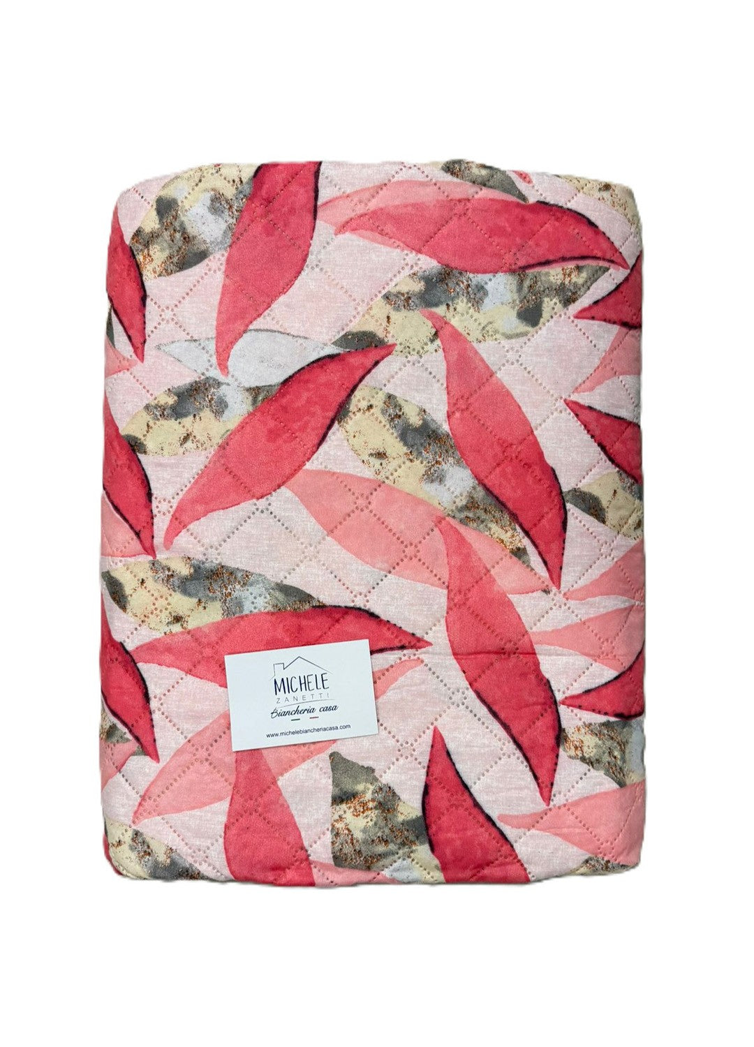 Trapuntino matrimoniale in morbida microfibra, fantasia Shake