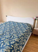 Trapuntino matrimoniale in morbida microfibra, fantasia Corallo