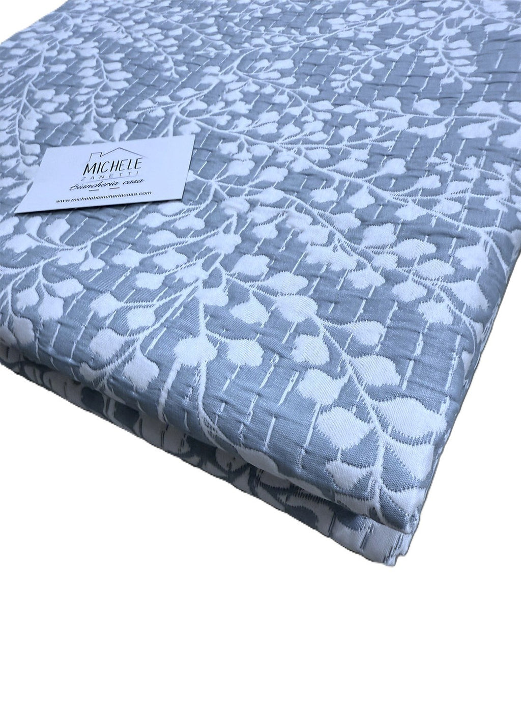 Trapuntino Foglioline in Tessuto Jacquard Double Face – 260x260 cm