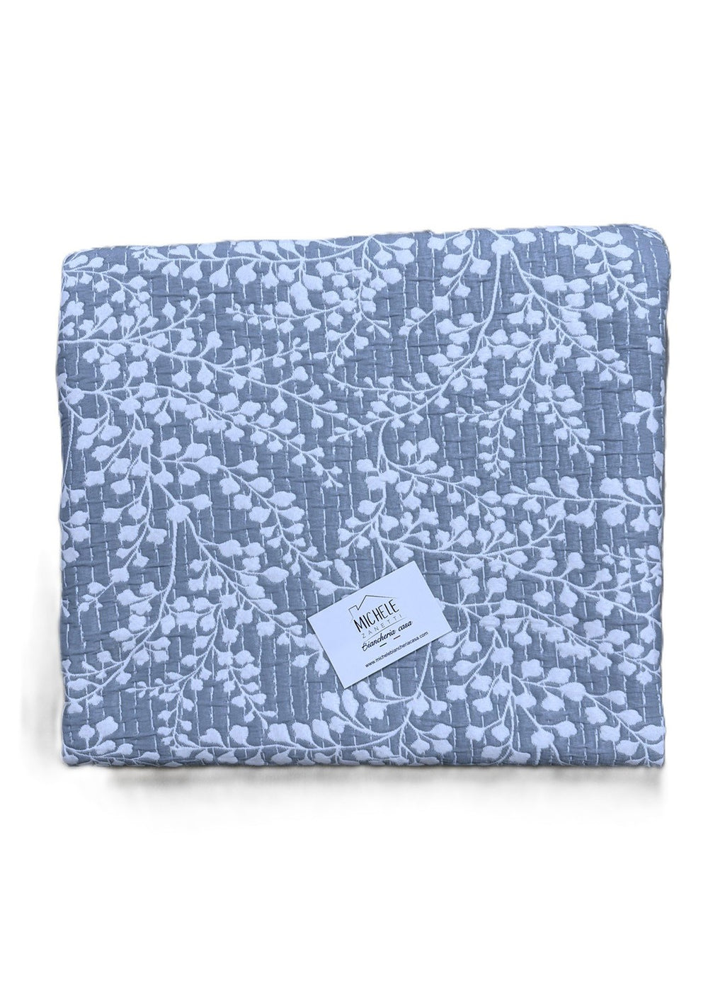 Trapuntino Foglioline in Tessuto Jacquard Double Face – 260x260 cm