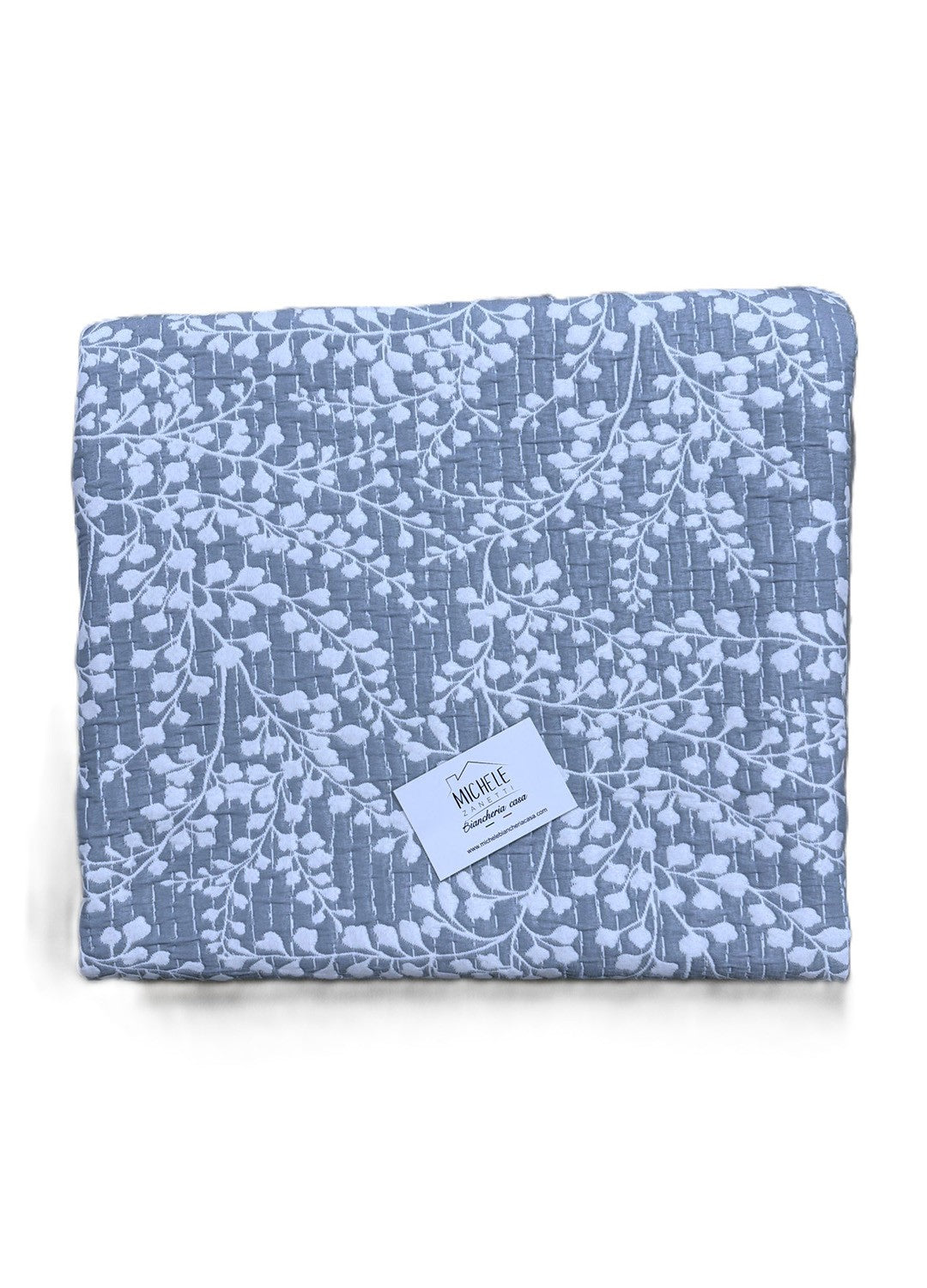 Trapuntino Foglioline in Tessuto Jacquard Double Face – 260x260 cm