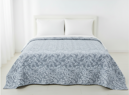 Trapuntino Foglioline in Tessuto Jacquard Double Face – 260x260 cm