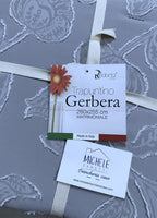 Trapuntino Gerbere in Jacquard Fil Coupè, colore Grigio, con trapuntatura sonic e bordo cucito – 255x260 cm