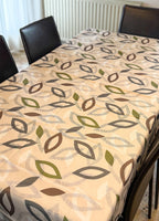 Tovaglia antimacchia fantasia Foglie Stilizzate, da 6 o 8/12 persone