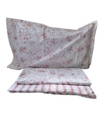 Completo matrimoniale 100% cotone percalle, detto anche a pelle d'uovo, fantasia Caterina