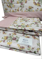Completo Lenzuola Matrimoniale in cotone fantasia Fiorellini, prodotto italiano