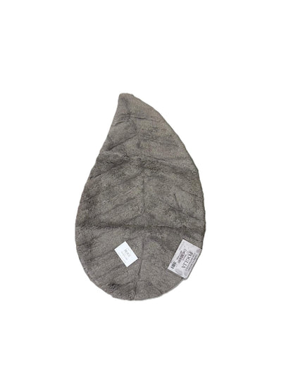 Tappeto Bagno Foglia 50x80 cm, colore grigio – 100% Cotone con Antiscivolo