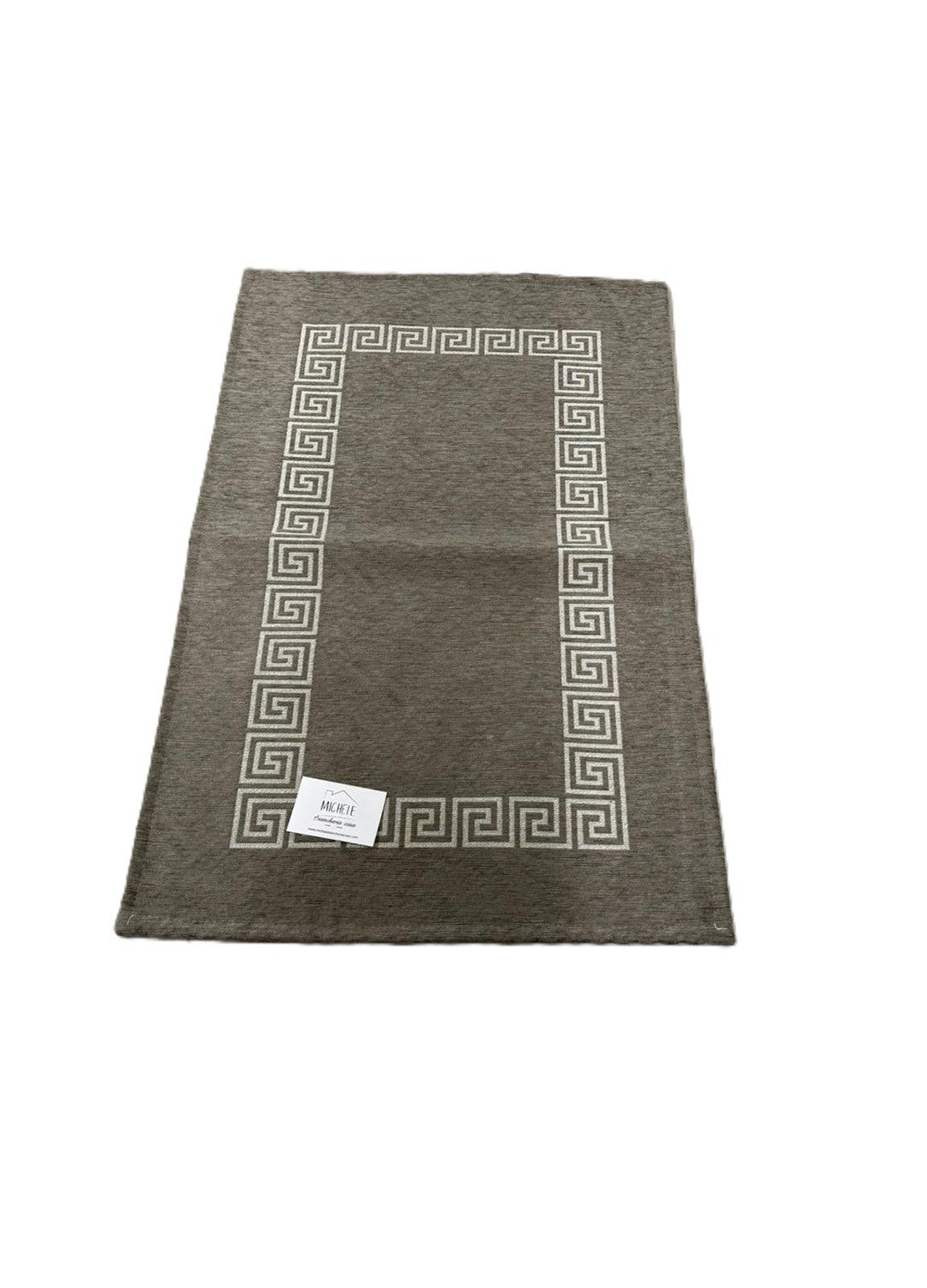 Tappeto in ciniglia con base antiscivolo serie Cipro, colore verde, disponibile in varie misure