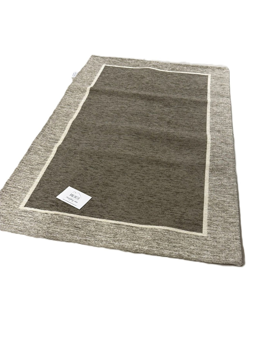 Tappeto in Ciniglia 65x115 cm Modello Roma – Antiscivolo, Bordo a Contrasto