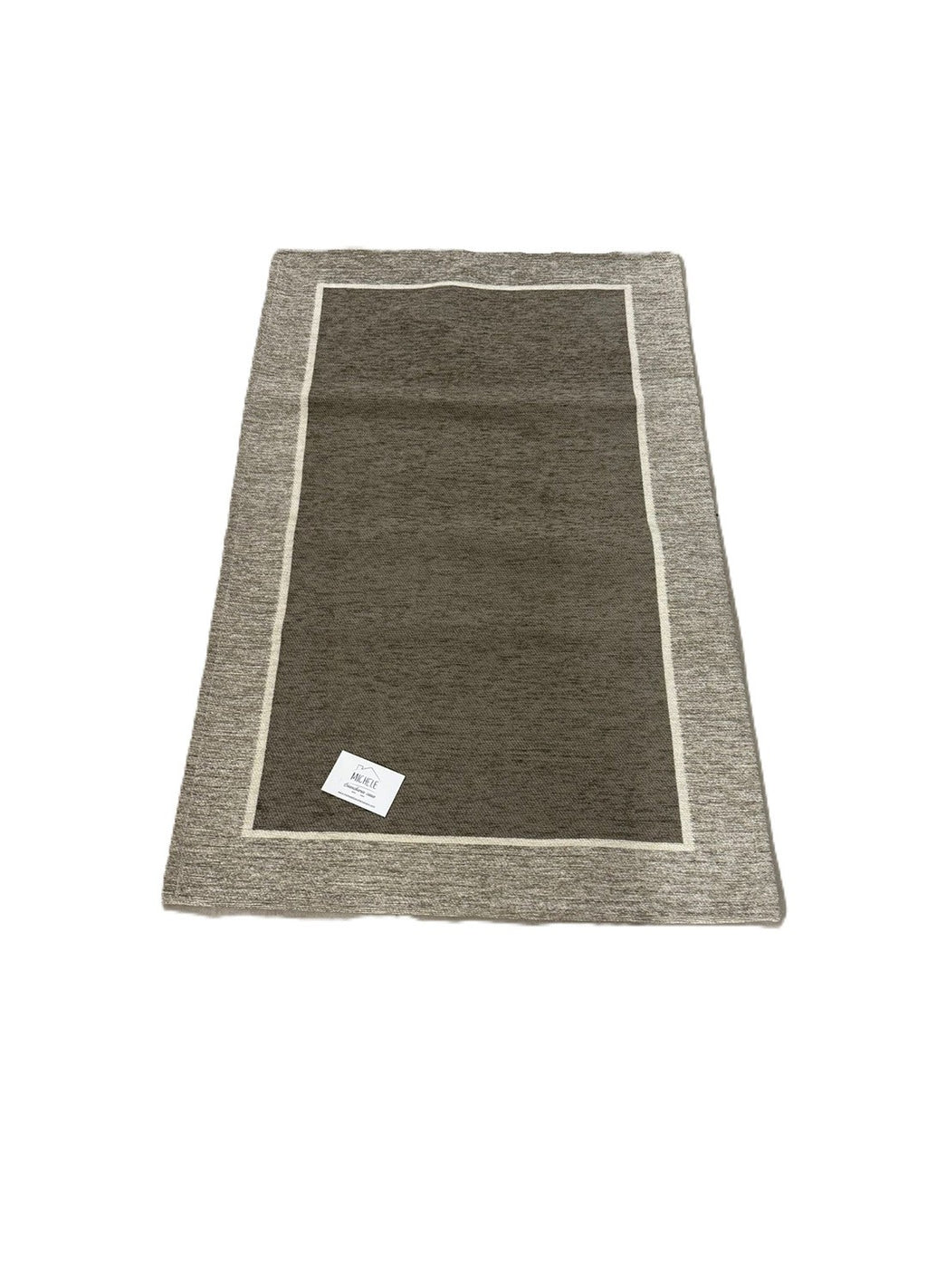 Tappeto in Ciniglia 65x115 cm Modello Roma – Antiscivolo, Bordo a Contrasto