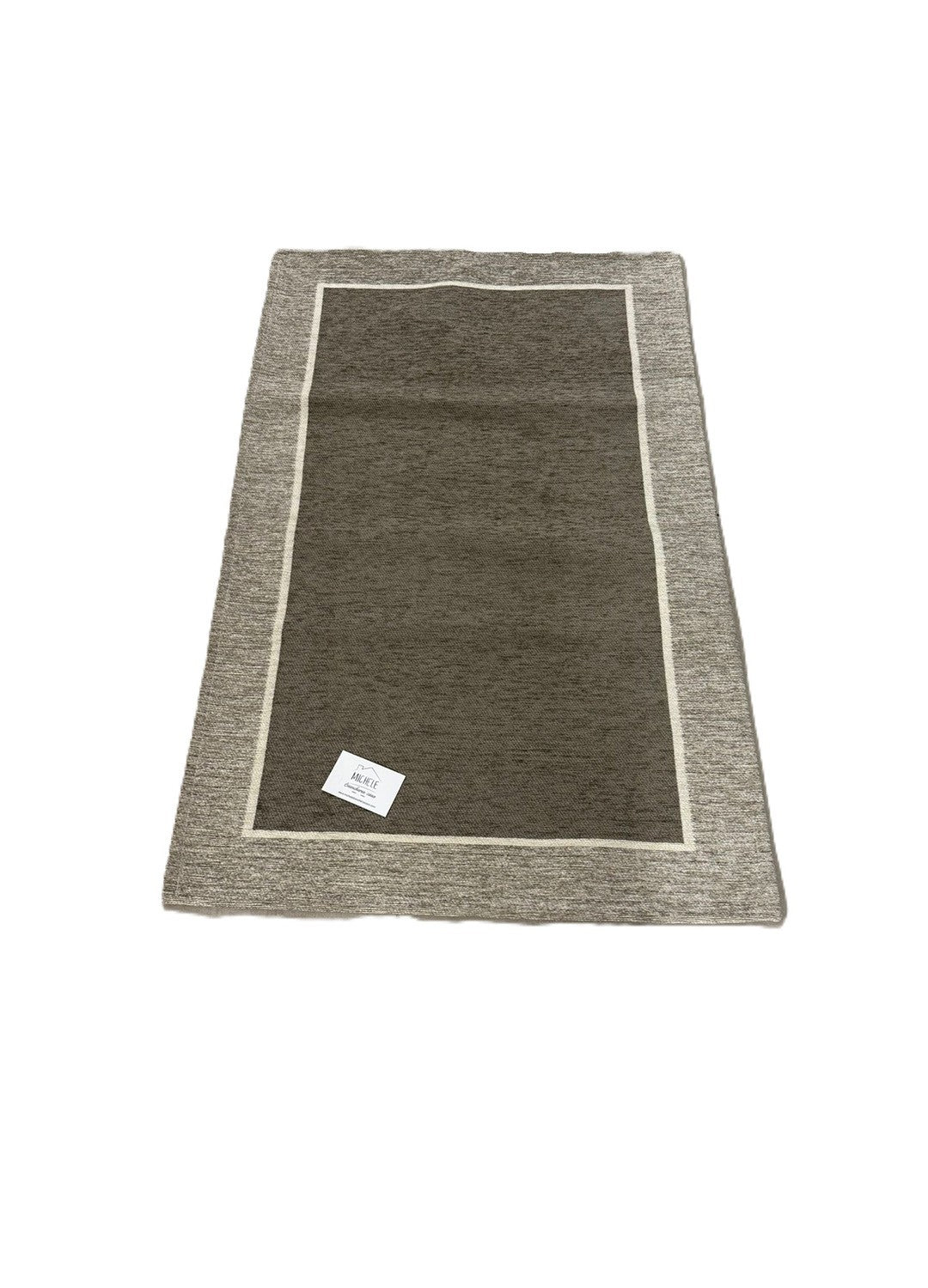 Tappeto in Ciniglia 65x115 cm Modello Roma – Antiscivolo, Bordo a Contrasto