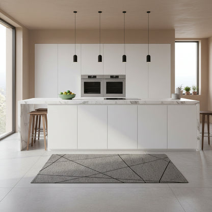 Tappeto in Ciniglia 65x115 cm Modello Quarzo – Geometrico, Antiscivolo