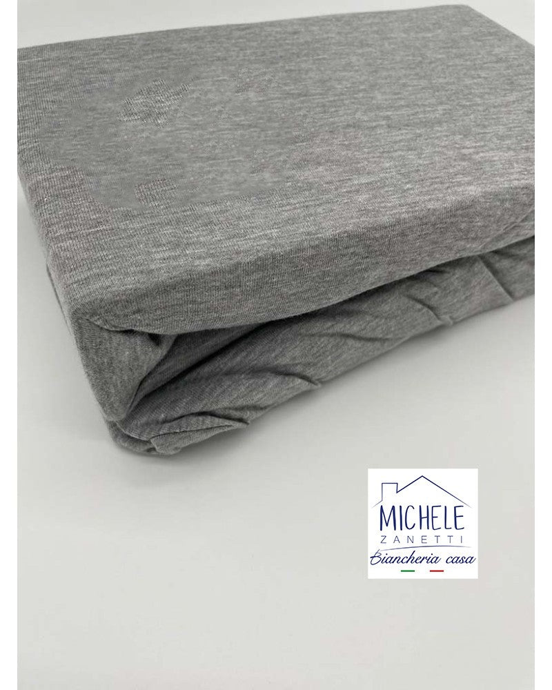 Lenzuolo Letto Singolo da sotto, in tinta unita in jersey