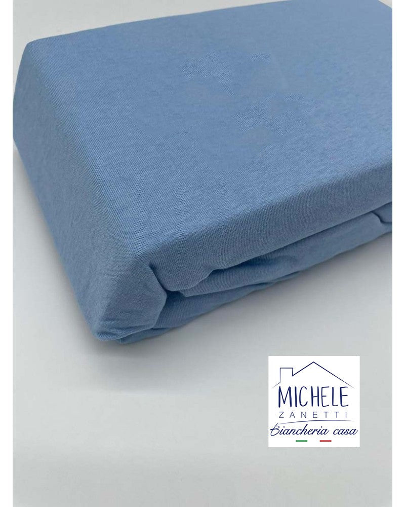 Lenzuolo Letto Piazza e Mezza da sotto, in tinta unita in jersey