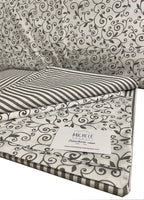 Completo Lenzuola Letto Singolo in cotone con fantasia serie Stefy, colore Beige o Grigio