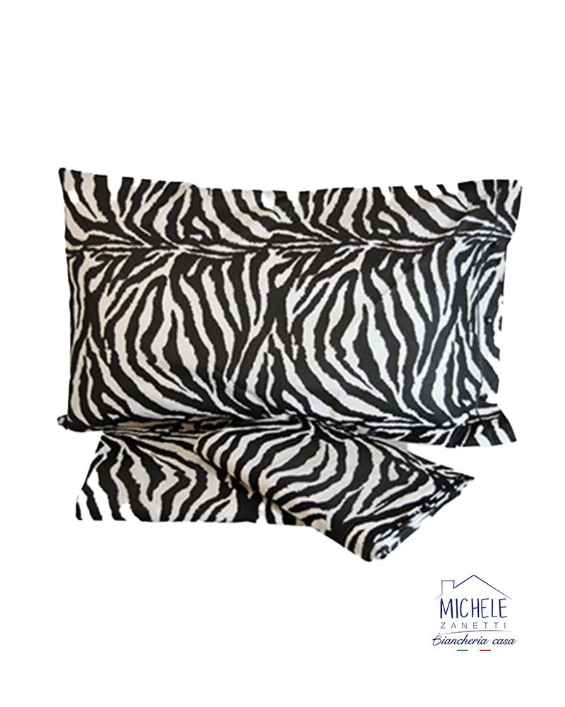 Completo Lenzuola Letto Singolo in cotone con fantasia zebrata