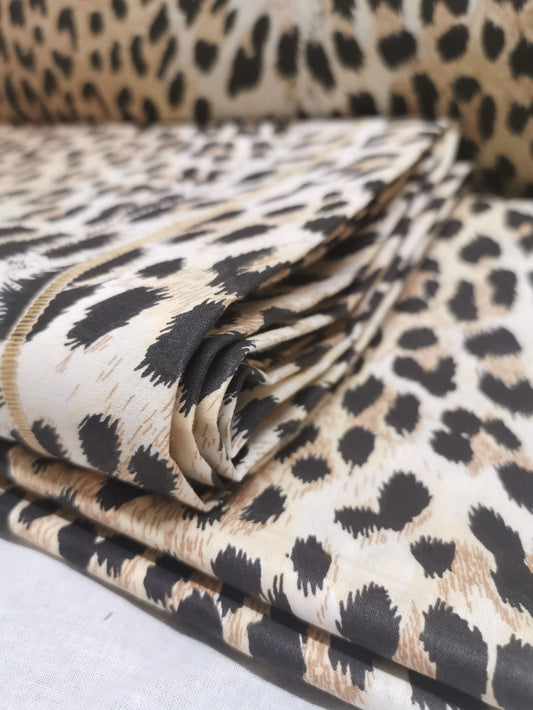 Completo lenzuola Piazza e Mezza con fantasia leopardata