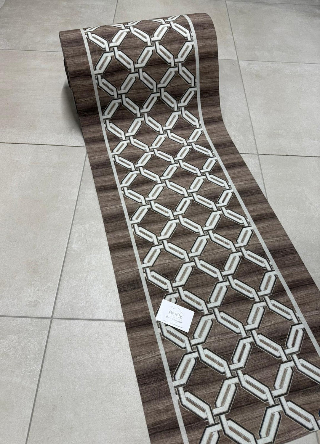 Tappeto Cucina a metro Fantasia Decò in PVC H 50 cm - lunghezza a scelta, con antiscivolo