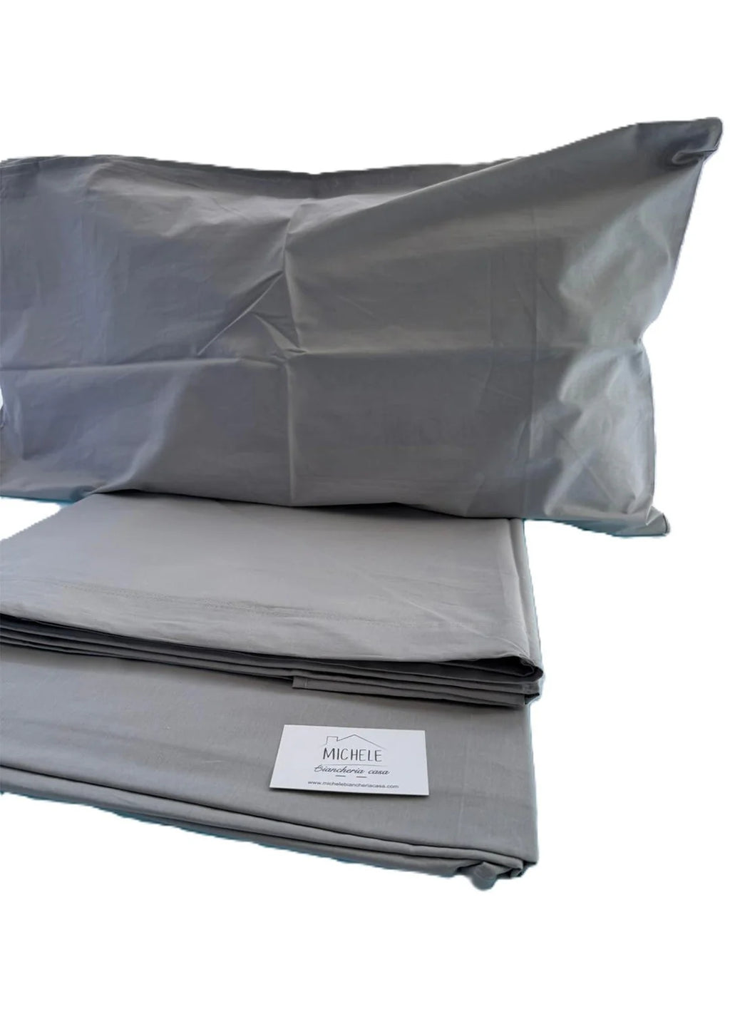 Completo Lenzuola Matrimoniali in Tinta Unita, Vari colori, in Puro Cotone, Prodotto Italiano