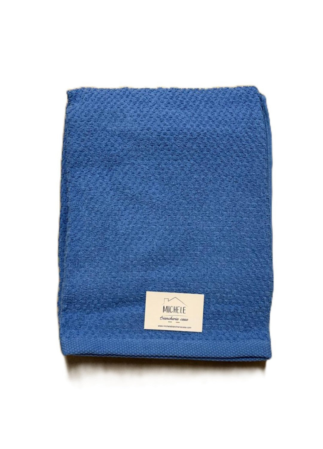 Telo doccia in spugna di cotone al 100% modello Pop Corn, colore blu