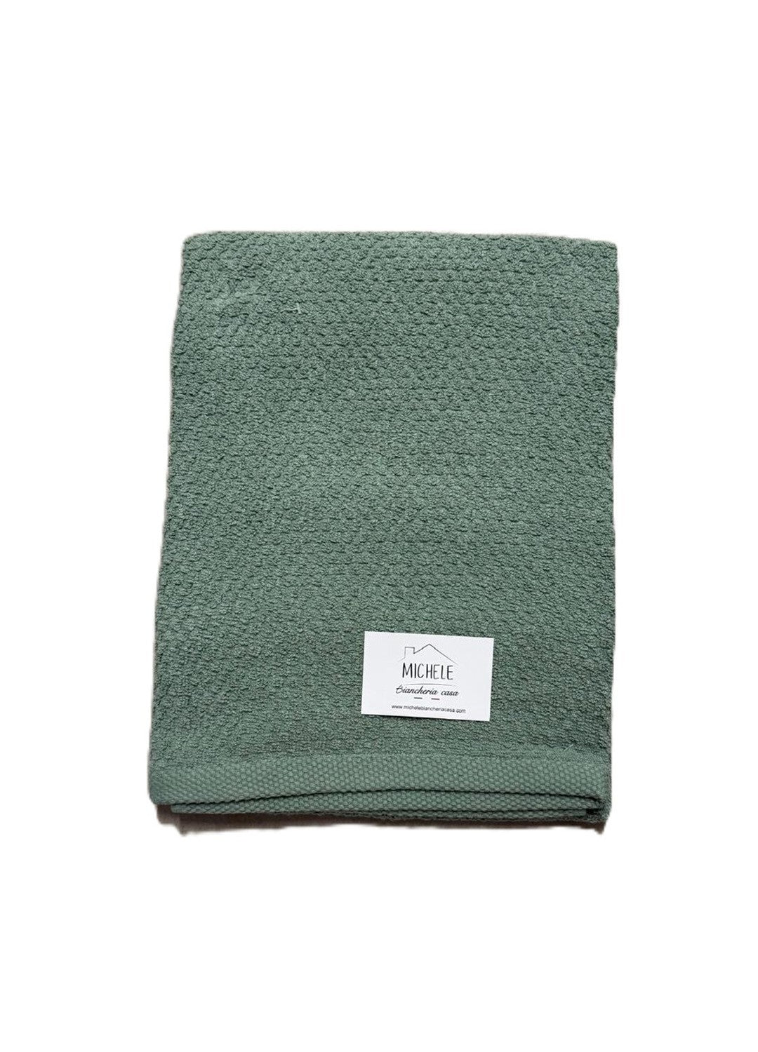 Telo doccia in spugna di cotone al 100% modello Pop Corn, colore verde