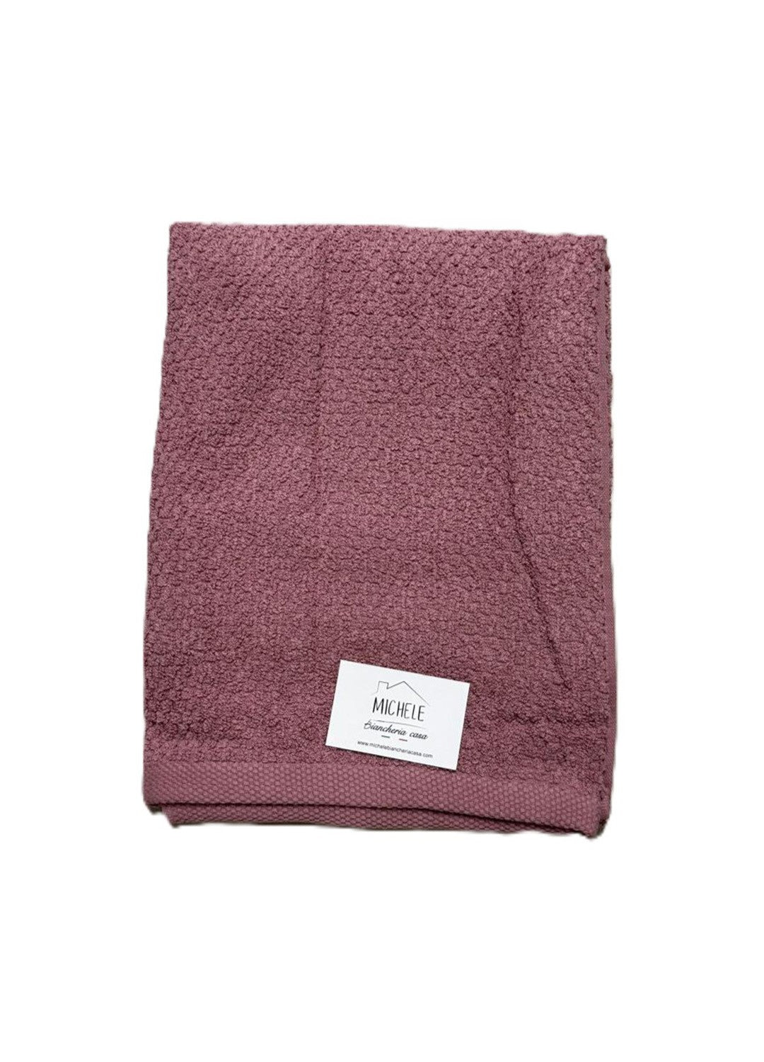 Telo doccia in spugna di cotone al 100% modello Pop Corn, colore rosa antico