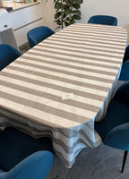 Tovaglia antimacchia fantasia a Righe Grigie, da 6 o 8/12 persone