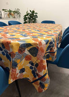 Tovaglia Copritavolo in Misto Cotone Fantasia Foglie Autunnali