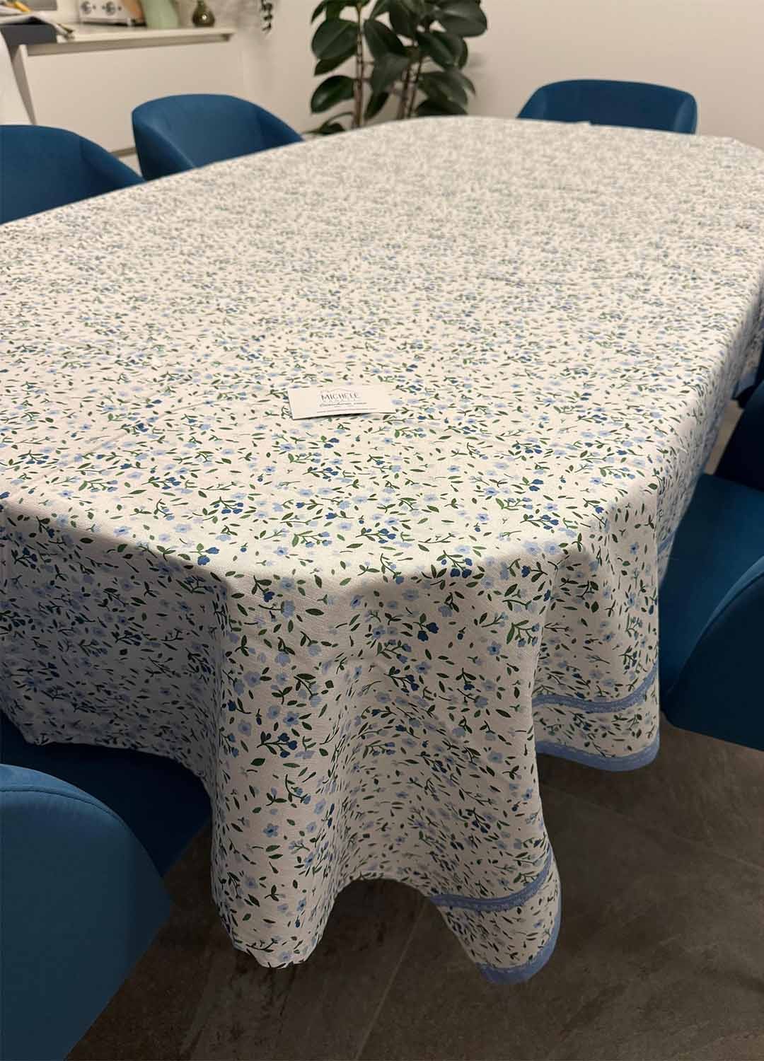 Tovaglia Copritavolo in Misto Cotone Fantasia Fiorellini