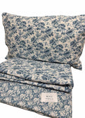 Completo Letto Matrimoniale in Flanella Floral Blue – 100% Cotone Flanella Anti Pilling