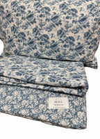 Completo Letto Matrimoniale in Flanella Floral Blue – 100% Cotone Flanella Anti Pilling