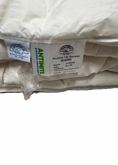 Piumino Matrimoniale Daunex 100% Piumino Bianco – Il Piumino del Trentino Alto Adige di Alta Qualità