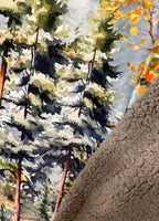 Plaid Agnellato Cervo 130x160 cm – Coperta Calda con Stampa Digitale Montagna