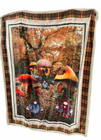 Plaid Agnellato Casetta nel Bosco 130x160 cm – Coperta Morbida con Stampa Digitale Fiabesca