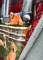 Plaid Agnellato Cani 130x160 cm – Coperta Calda con Stampa Digitale Realistica