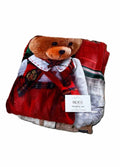 Plaid Agnellato Orsetto Scozzese 130x160 cm – Coperta Morbida con Stampa Digitale
