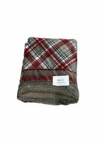 Plaid Agnellato Scozzese 130x160 cm – Coperta Calda in Flannel con Interno Effetto Pelliccia