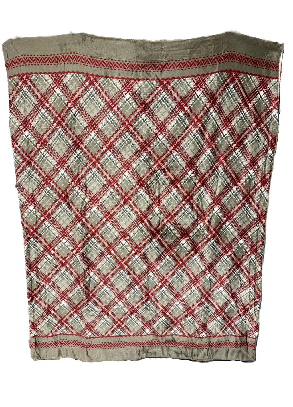 Plaid Agnellato Scozzese 130x160 cm – Coperta Calda in Flannel con Interno Effetto Pelliccia