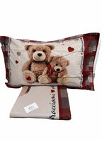 Copripiumino Matrimoniale in Cotone 100%, Stampa Digitale Alta Definizione Orsetti “Abbracciami”