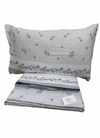 Lenzuola Matrimoniali in Flanella “Fiori di Neve Azzurro” – 100% Cotone Caldo e Morbido Made in Italy