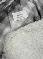 Plaid in Flanella Morbida Effetto Sfumato Grigio – 130x160 cm