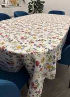 Tovaglia in Cotone 100% Fantasia Floreale – Misure 140x180 cm (6 persone) e 140x240 cm (8/12 persone)