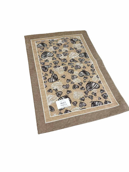 Tappeto in ciniglia con base antiscivolo serie Melody, colore rosso o grigio, disponibile in varie misure